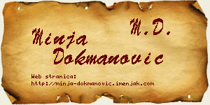 Minja Dokmanović vizit kartica